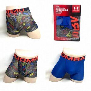 💖MEGA SALE💖Under Armour Boys' jock Underwear 2 5086319-001 Blue Black Pack